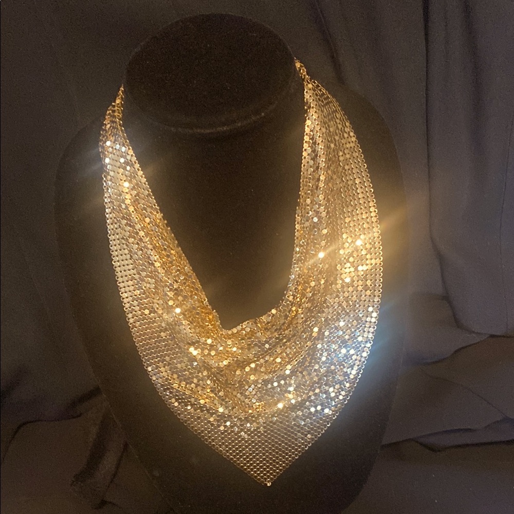 Vintage Estate 1960’s Oromesh Bib Necklace EUC